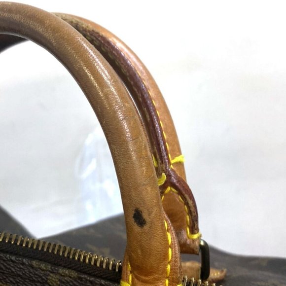 Authentic LOUIS VUITTON Speedy 30 Travel Hand Bag Monogram Leather Brown - Picture 10 of 16